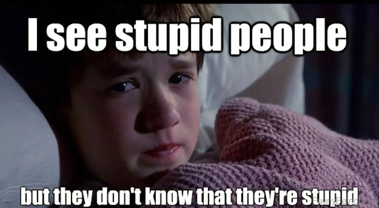 I see stupid people. See me. Брайен stupid people. Мем they don't know.