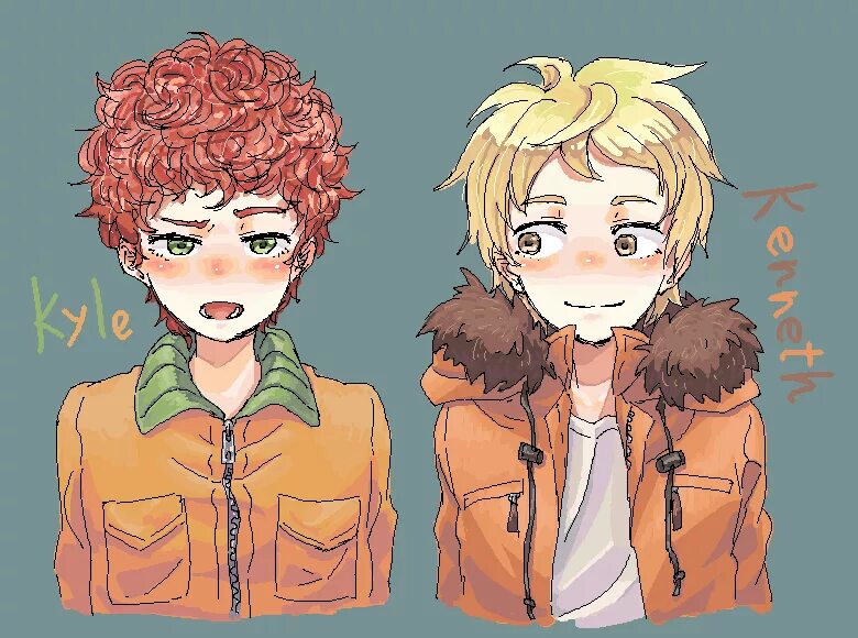 Клайд x кенни южный парк арт. Южный парк кенни и кайл. Кайл брофловски яой. South park кенни и кайл. Южный парк кайл брофловски арт.