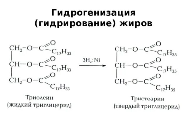 Олеиновая кислота и бромная вода. Гидрогенизация жидких жиров. Гидрогенизация линолеодиолеина. Гидрирование жиров. Гидрирование (гидрогенизация) жиров.