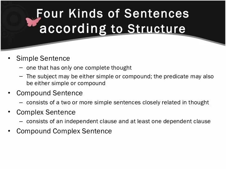 Sentences a to f. Types of sentences in English. Sentence structure in English. Sentence according to the structure. Kinds of sentences.