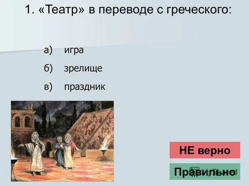 Театр в переводе с греческого