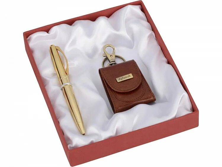 Подарочный набор аксессуаров. Diplomat брелок-монетница. сувенирная продукция. подарочный набор. корпоративные сувениры с логотипом.