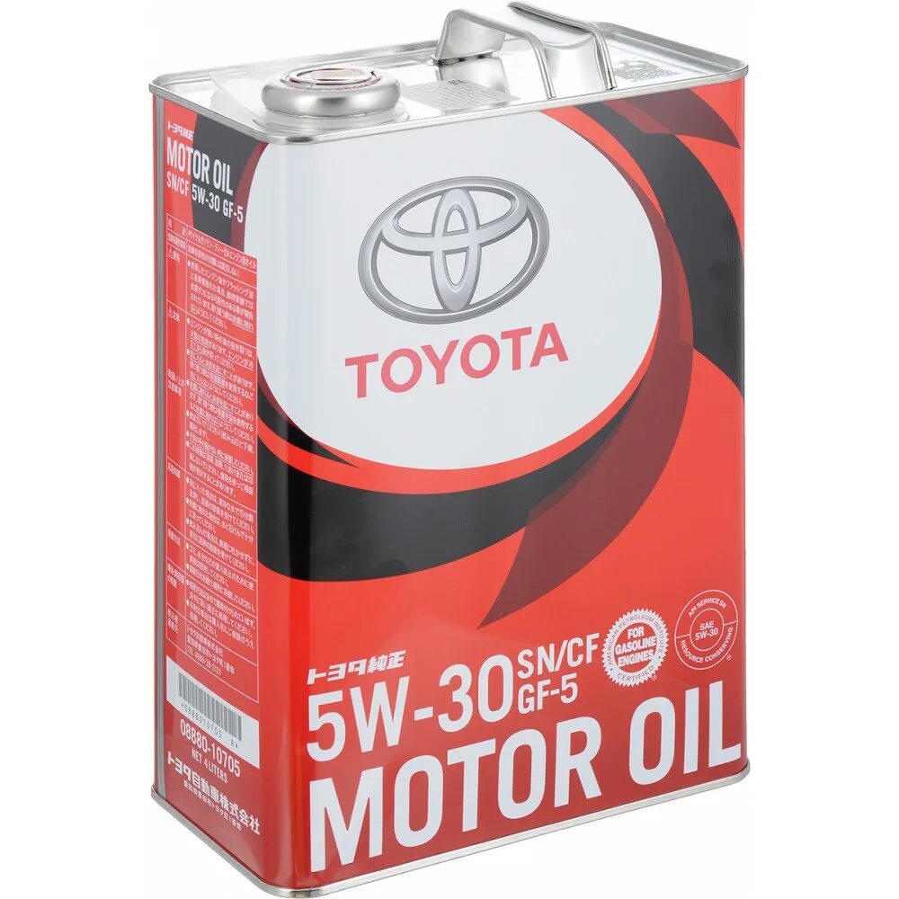 Купить моторное масло 5w30 в новосибирске. Toyota SN 5w-30. Toyota 5w30 SN/CF gf-5 (4л). 0888010705 Toyota масло моторное. Toyota Motor Oil 5w30 SN/CF.