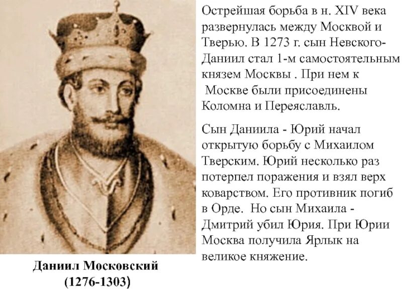 Борьбы xiv в. Даниил 1276-1303. Даниил Московский 1276-1303. Исторический портрет Даниила 1276 1303. Сын Невского Даниил.