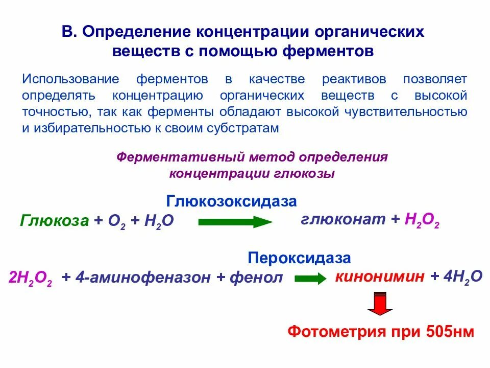 Методы определения содержания веществ. Определение концентрации органических веществ с помощью ферментов. концентрация вещества. методы определения концентрации. как определить концентрацию.