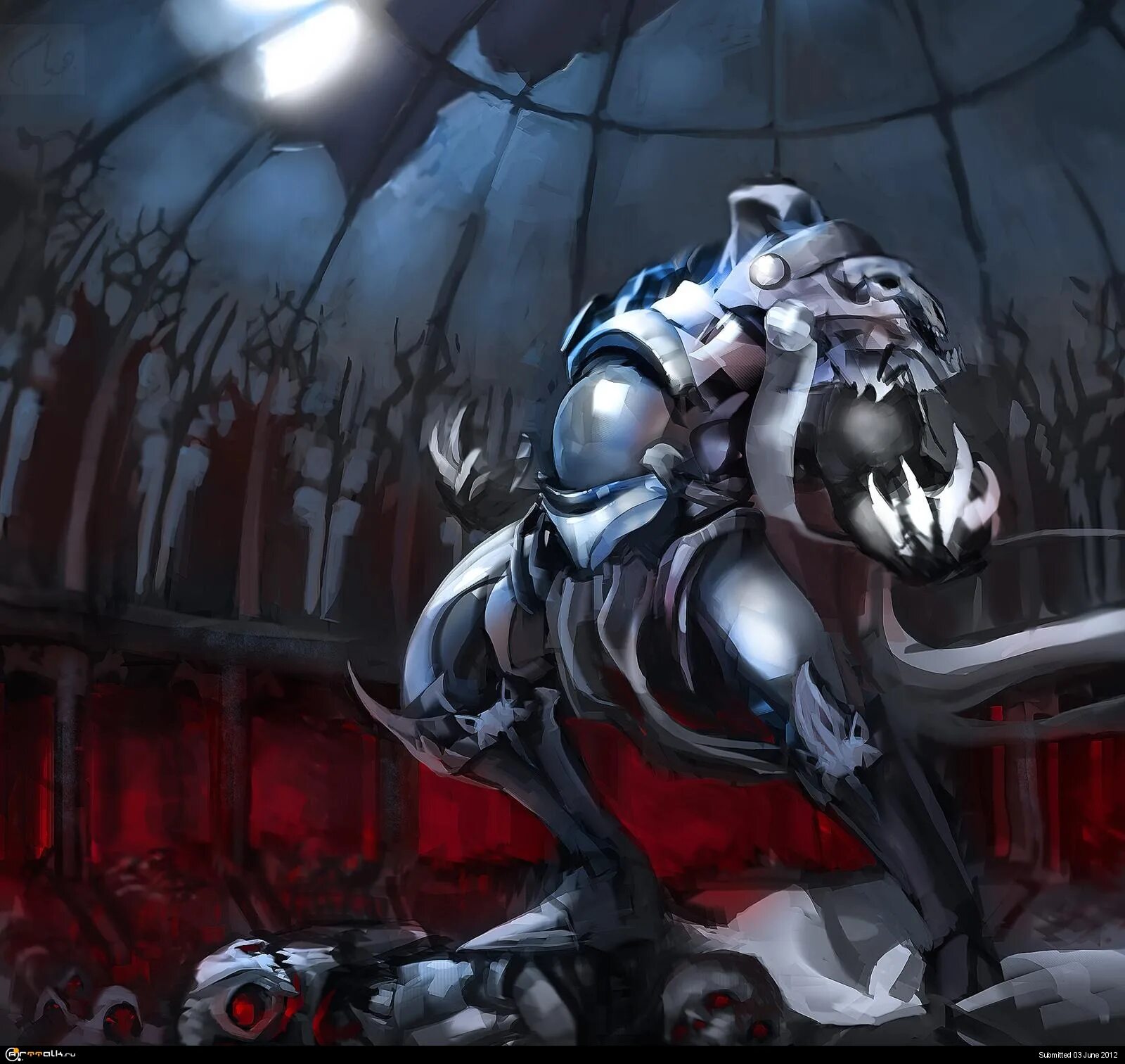 Робот оборотень. Робот ликантроп. вервольф рыцари. werewolf robot art.