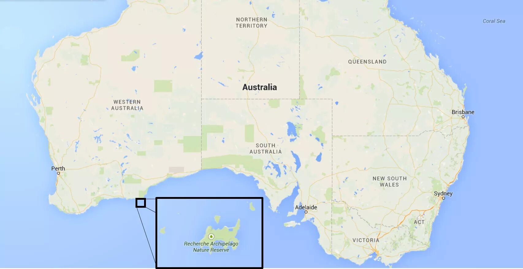 Lake Hillier Map