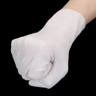 Перчатки белые резиновые