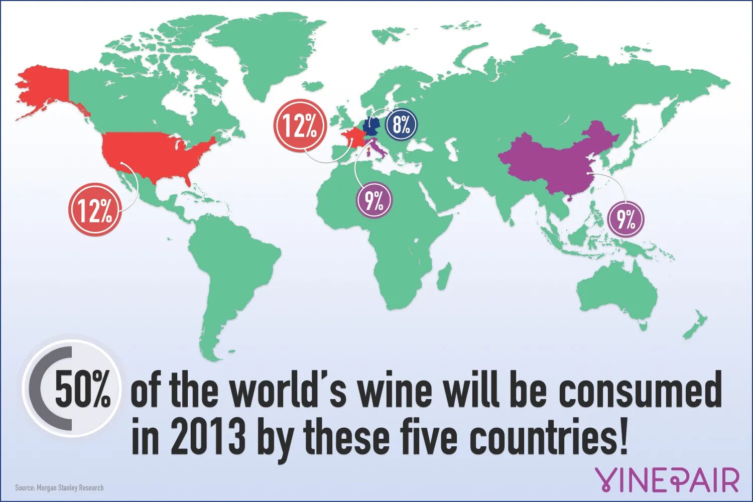 Drinking countries. Big Five Countries. 5 Countries. Big 5 Countries. World Map of Wine consumption.