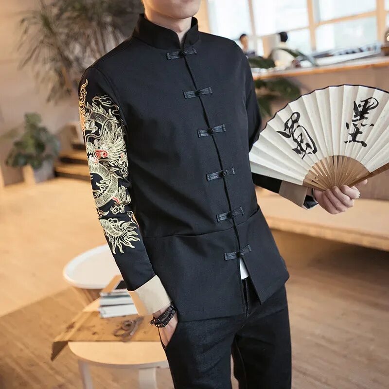 Купить мужскую китайскую. Рубашка в японском стиле. Японский стиль одежды мужской. Китайская одежда мужская. Китайский костюм мужской.