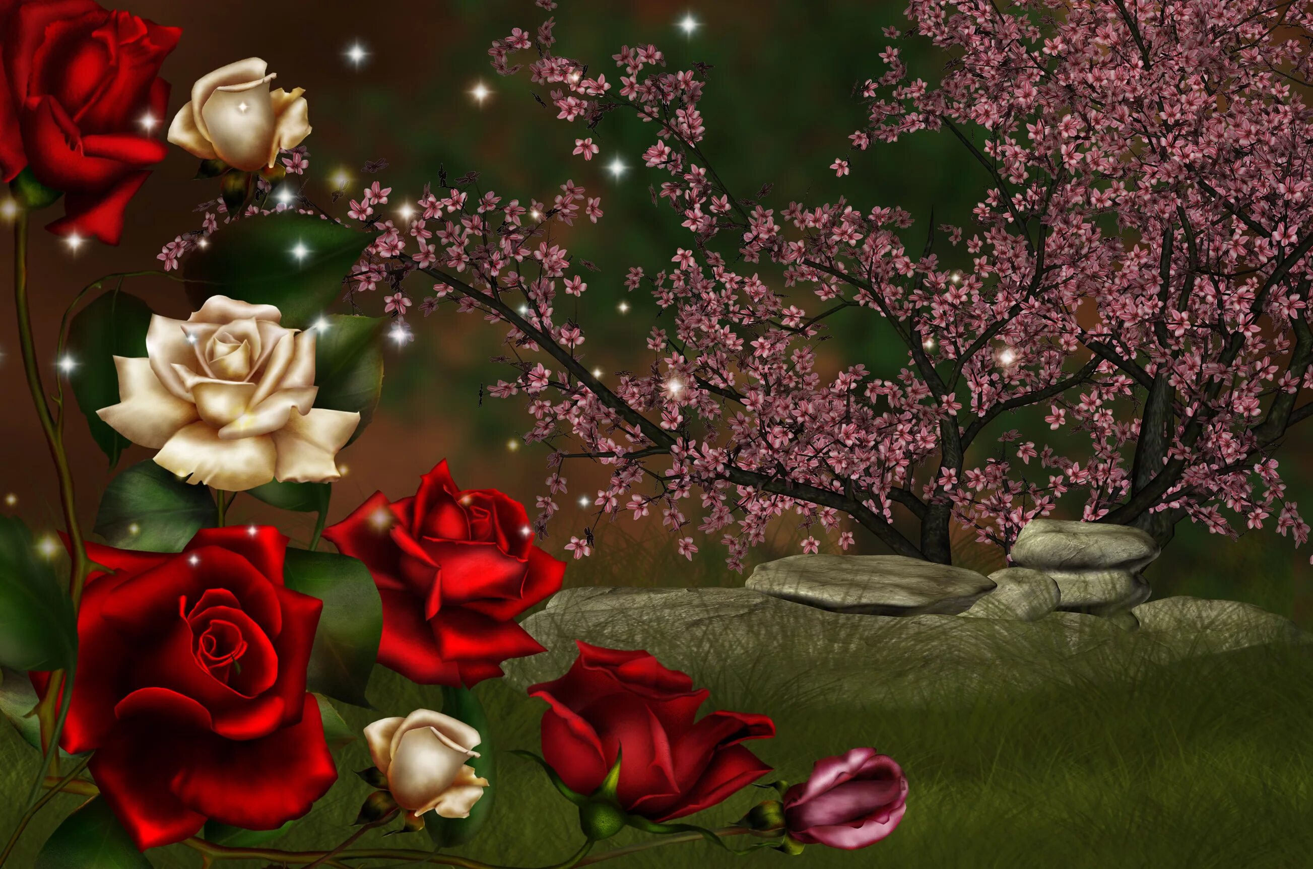 Бесплатные заставки розы на заставку телефона. Цветы фэнтези. Мерцающие цветы. Цветы 3д. Красивые цветы 3д.