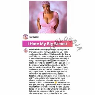 I Hate My Boobs, They Are Just Too Big - Nigerian Lady Cries Out - Celebrit...