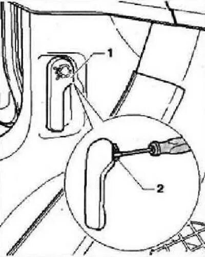 Volkswagen Golf 2003-2008: Hood lock cable - removal and installation (Body / Ex