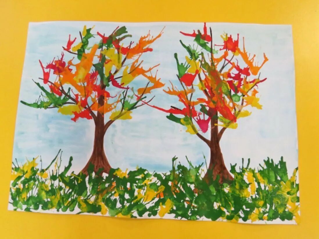 Осень подготовительной группы. Осеннее дерево подготовительная группа. Рисование дерева в средней группе. Рисование осень подготовительная группа. Рисование в средней группе на тему осень.