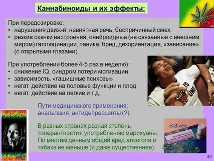 Последствия передозировки