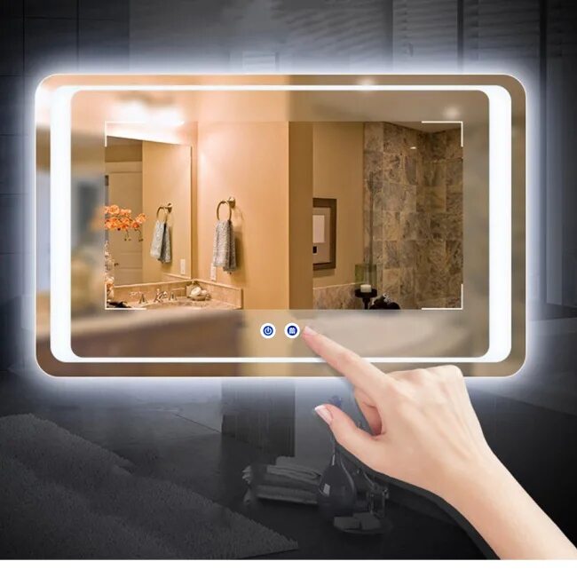 Smart Mirror Виола зеркало с сенсорным управлением 60х120. Зеркало с сенсорной подсветкой. Зеркало с подсветкой с дисплеем. Сенсорная кнопка для зеркала.