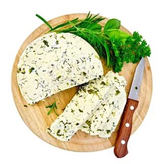 Сыр с овощами и зеленью