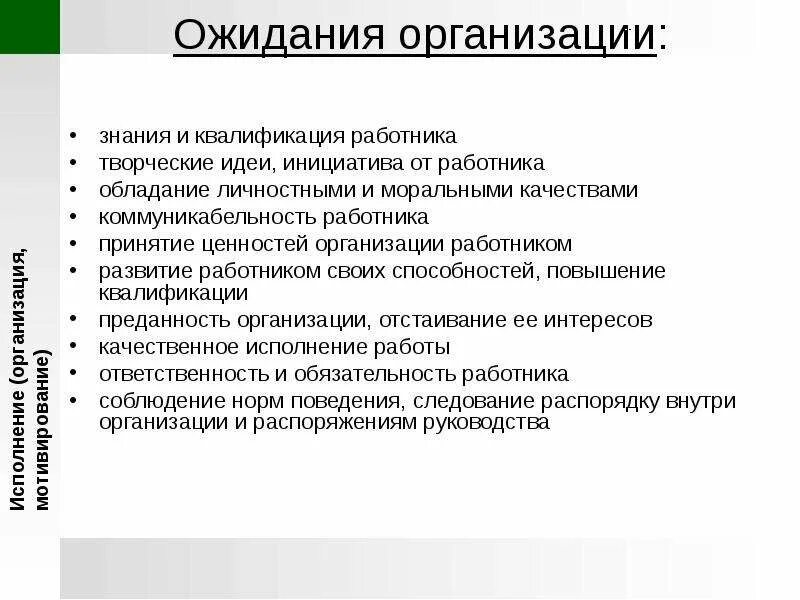 Особая организация знаний. Ожидание сотрудников от компании. Ожидания в организации. Ожидания организации от сотрудников. Ожидание сотрудников от предприятия.