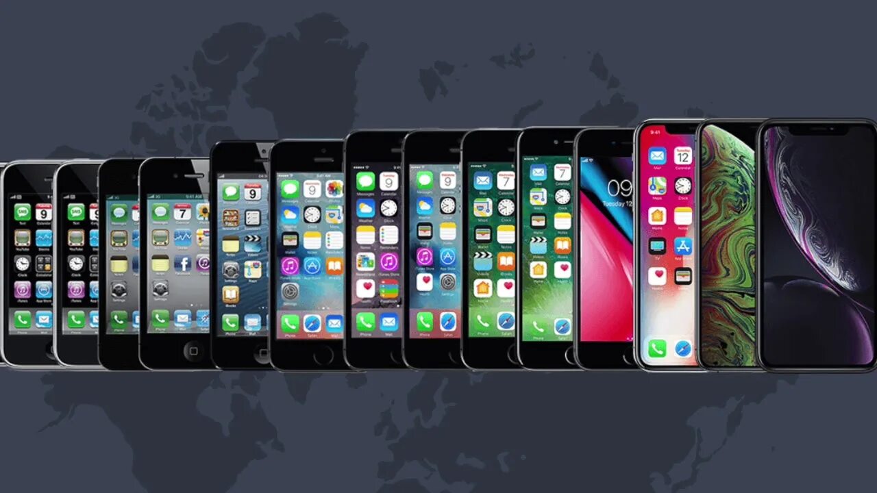Где есть айфон. Iphone Evolution 2007 2020. Эволюция Эппл айфон. Линейка Apple iphone. 2007 Iphone Эволюция.