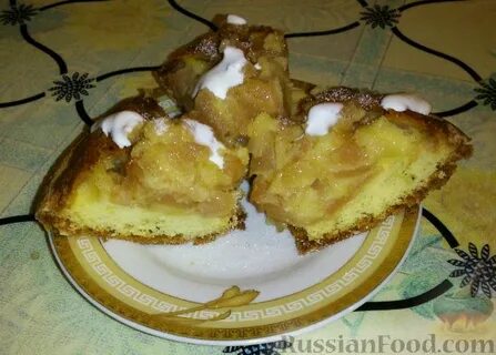 Шарлотка с яблоками в формочках