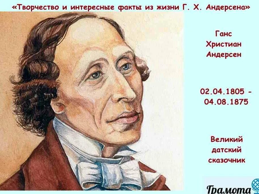 Кристиан андерсен русский. Ханс кристиан андерсен. ханс кристиан андерсен писатель.