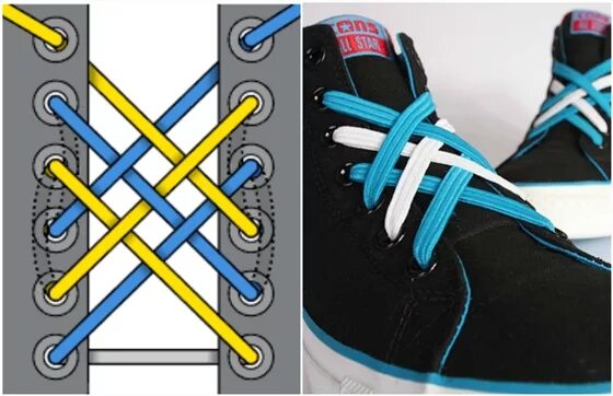 Как завязать двойные шнурки на кроссовках