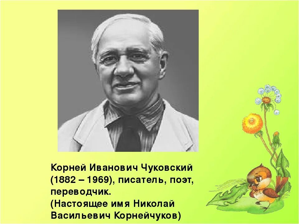 Писатели детям чуковский. Портрет детского писателя для детей Корнея Чуковского.