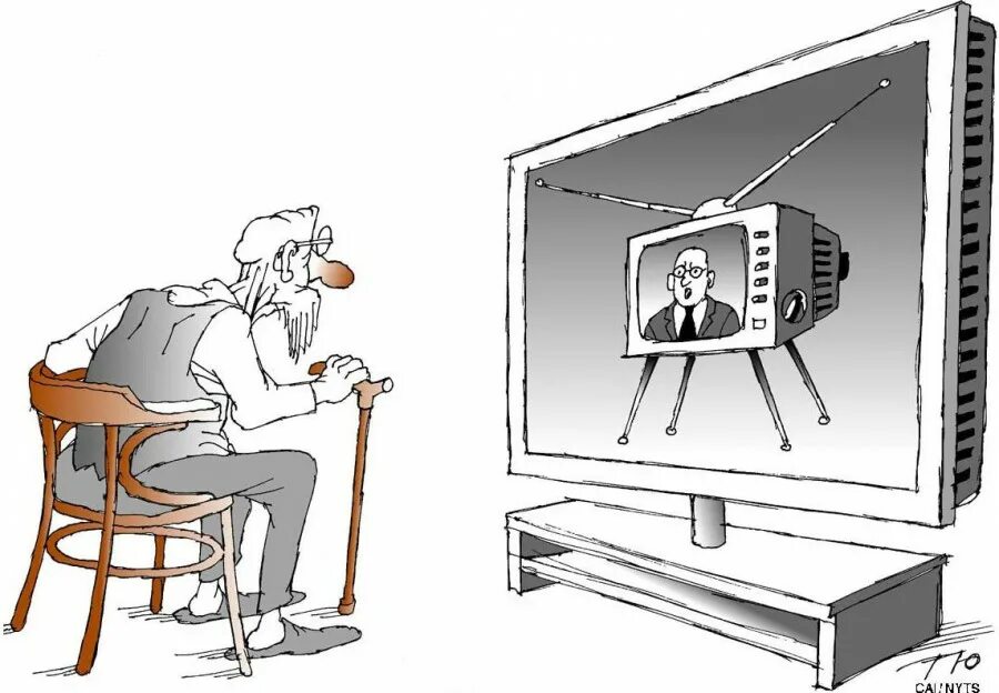 Телевидение карикатура. Телевизор иллюстрация. В телевизоре шарж. Смешной телевизор.