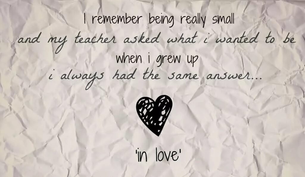 I can remember being