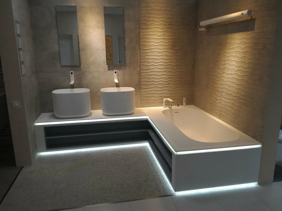 Bathroom Modern Bathroom Interior Light Fixtures Ideas Also Large Mirror Complet