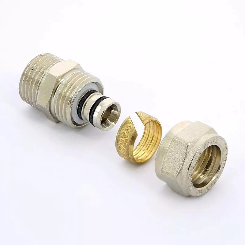 Фитинг для трубы 20 2 2. Фитинг обжим – резьба муфта uni-fitt 661n6200 16x1/2&quot;. обжимная муфта - н 16х1/2 никелированная uni-fitt. муфта uni-fitt в 1 1/2. муфта обжимная 16 uni-fitt.