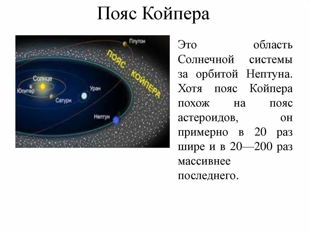 Расположение кометного пояса в солнечной системе Кольцо астероидов