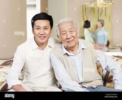 senior father and adult son Stock Photo. senior mother and adult son Stock ...