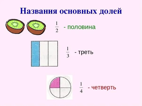 Презентация нахождение доли числа. Доли 3 класс математика школа России. Доли и дроби картинки. Математика тема доли. Доли и дроби 3 класс