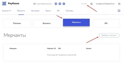 Оплата на российском сайте