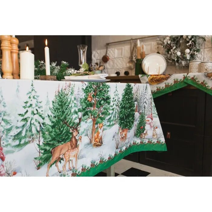 Скатерть лес. Скатерть лес. Скатерть лес. Скатерть с лесом. Скатерть лесная сказка.