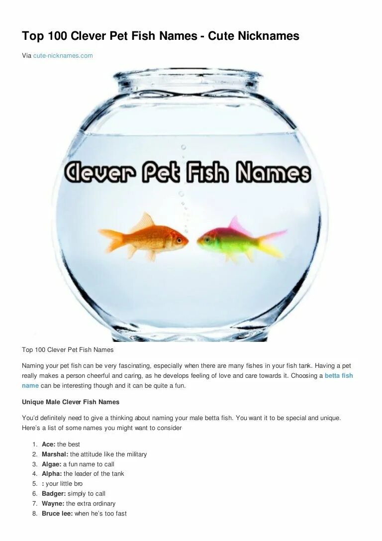 Funny pet names. Fish names list. Имя Fish. Рыба Clever. Clever Pet.