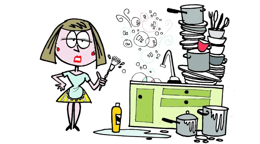 Почему нельзя оставлять посуду грязную на ночь. Веселая грязная посуда. Карикатура мойка посуды. Гора грязной посуды. Веселое мытье посуды.