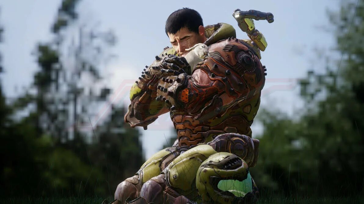 На какое исполнение тайных дум надеется герой. Дейзи думгая. doomguy and daisy. дум гай и кролик дейзи. думгай фортнайт.