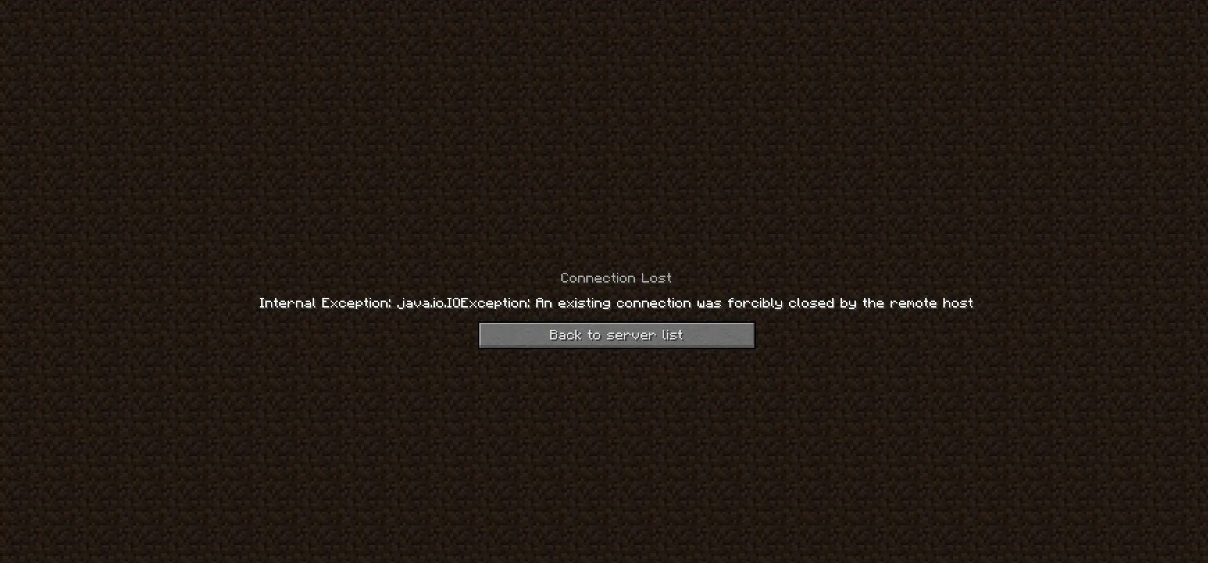 Internal exception java net