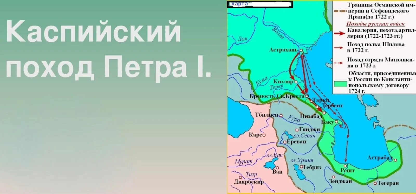 Персидский поход направление. Персидский поход 1722 1723. Прикаспийский поход Петра первого. Персидский поход Петра Великого 1722 – 1723 гг.. Каспийский (персидский) поход 1722-1723.