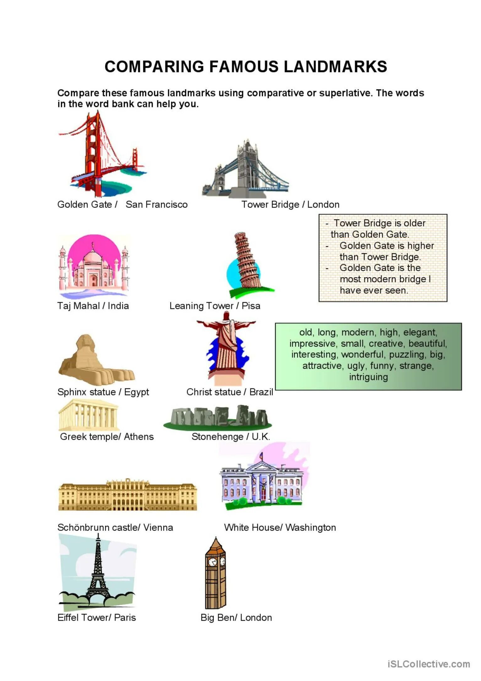 Famous landmarks Worksheets. Достопримечательности landmarks на английском. World famous landmarks Worksheet. Famous landmarks 6 класс. Famous for перевод