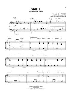 Smile charlie chaplin sheet music pdf