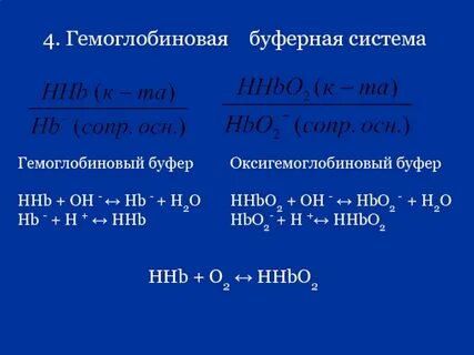 Состав гемоглобиновой буферной системы