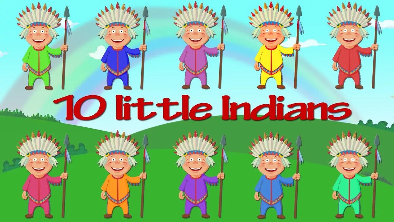 Десять маленьких индейцев. Три маленьких индейца. 10 Little indians Song.