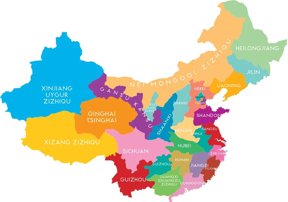 Map of china. Карта Китая. Красивая карта Китая. Карта Китая на английском. Карта Китая вектор.