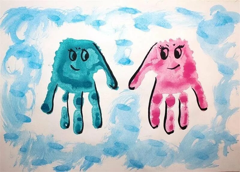 Рисунки с помощью ладошки