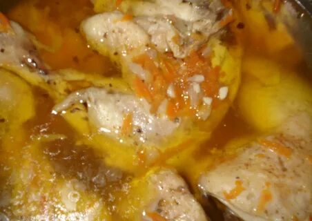 Тушеная курица на плите