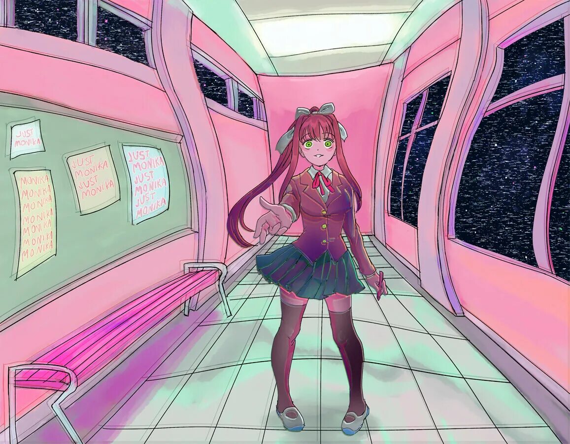 Доки доки литературный 18. Monica DDLC. DDLC Monika Art.