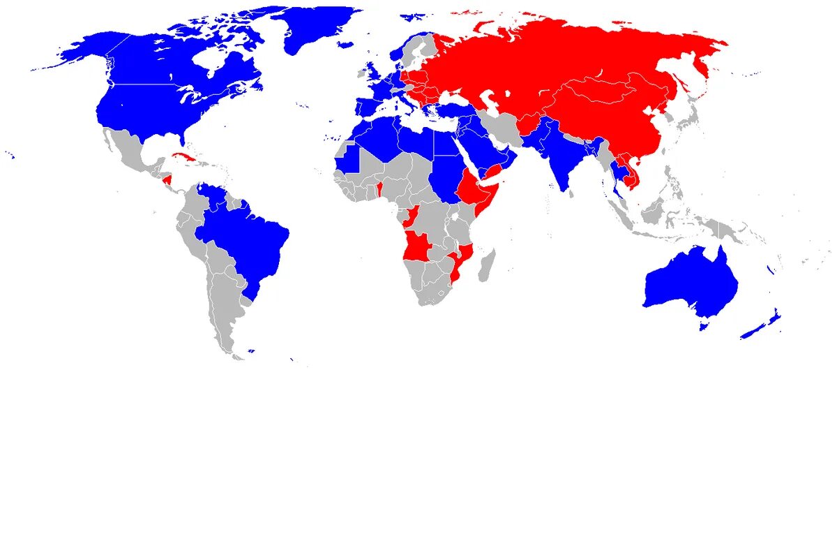 Противостояние капиталистического и социалистического лагеря стран. Карта холодной войны союзники США И СССР. Карта холодной войны СССР - США. Союзники СССР В холодной войне на карте.